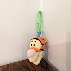 Vintage Y2K Disney Tigger, Plush Keychain Backpack Clip  90s